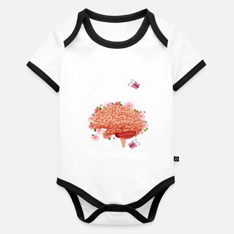 I Get Psyched For Psychology Organic Baby Contrasting Bodysuit