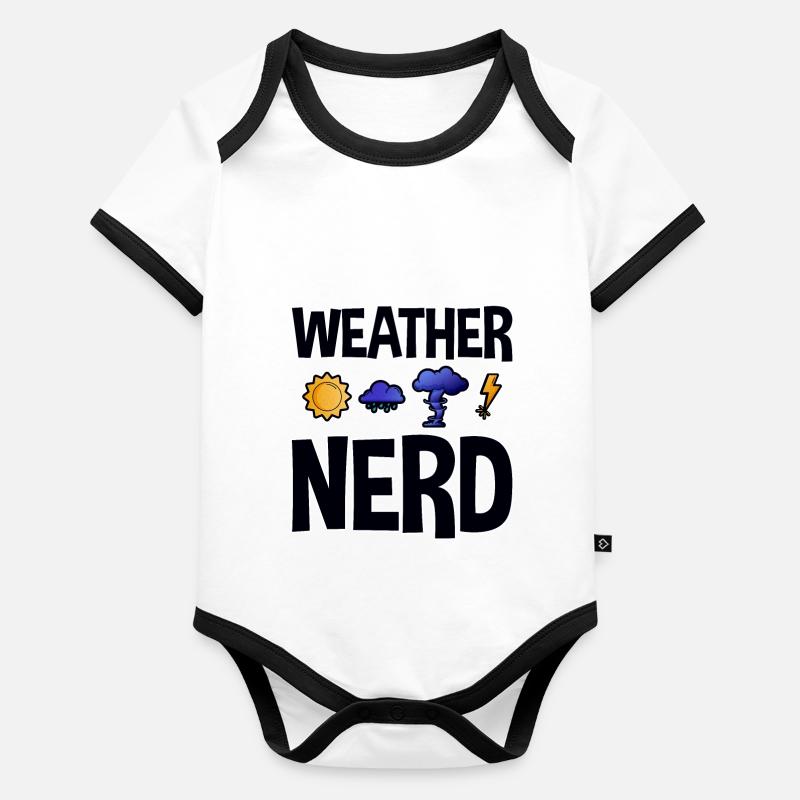 Weather Nerd 2 Baby Bio-Kurzarm-Kontrastbody