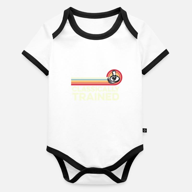 Classically Trained Manual Transmission Manual Organic Baby Contrasting Bodysuit