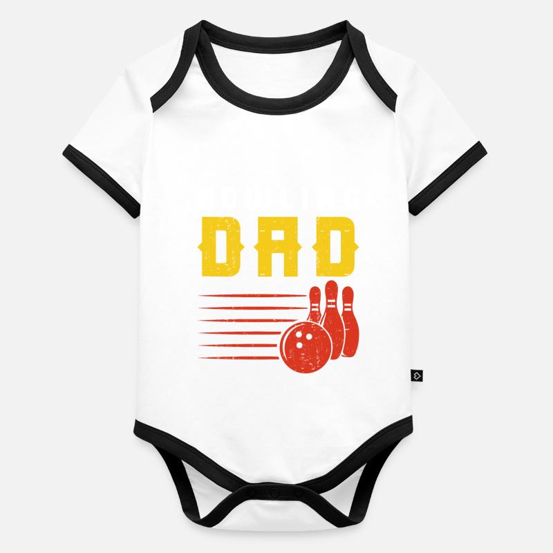 Bowling Body Bébé bio contrasté manches courtes