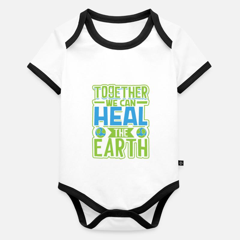 Klimawandel Umwelt Tag Der Erde Planet Baby Bio-Kurzarm-Kontrastbody