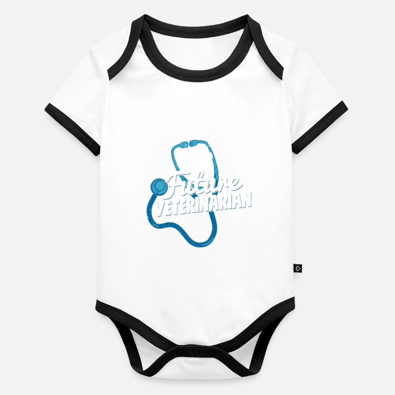 Future Veterinarian Doctor Vet Tech Organic Baby Contrasting Bodysuit