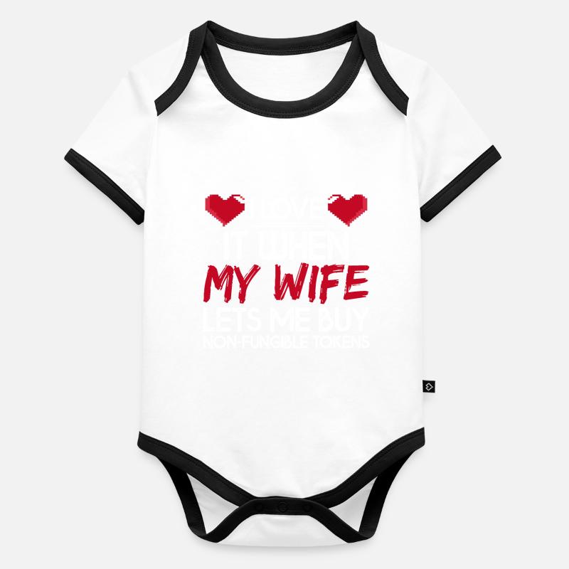 NFT Body Bébé bio contrasté manches courtes