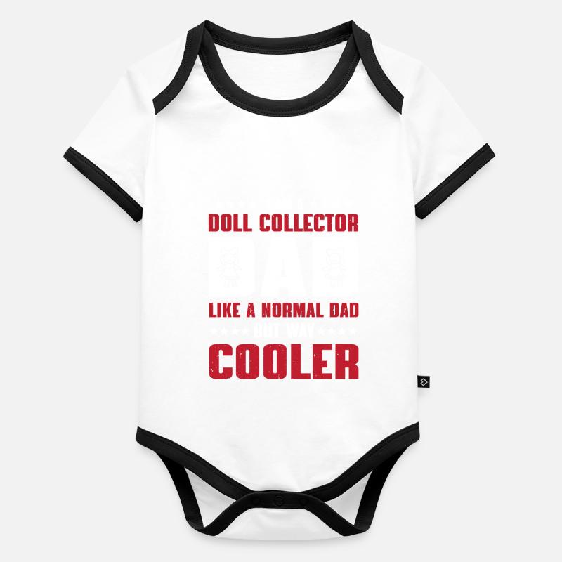 Papa collectionneur de poupées Body Bébé bio contrasté manches courtes