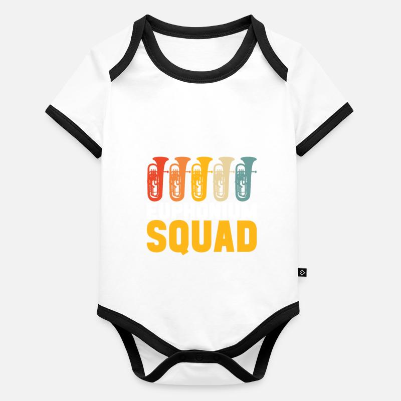 Euphonium baryton cor ténor Body Bébé bio contrasté manches courtes