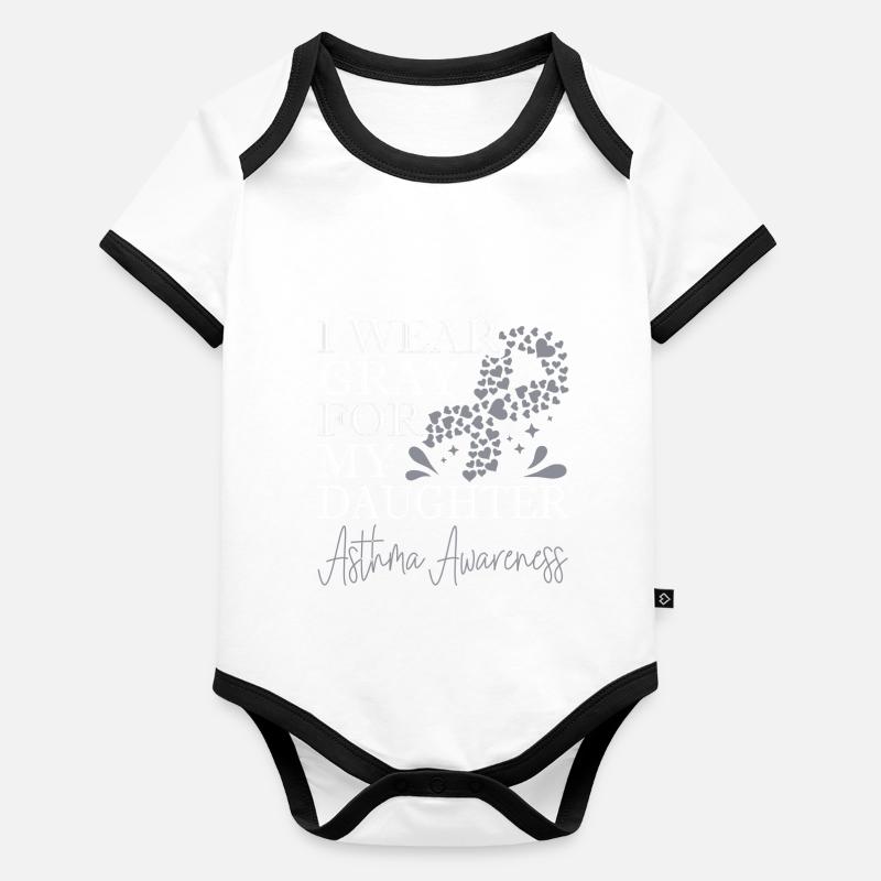 I'm wearing grey for my daughter's support Organic Baby Contrasting Bodysuit