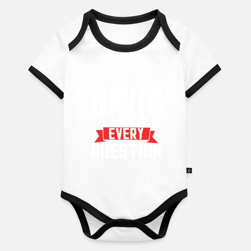 David La réponse à toutes les questions Body Bébé bio contrasté manches courtes