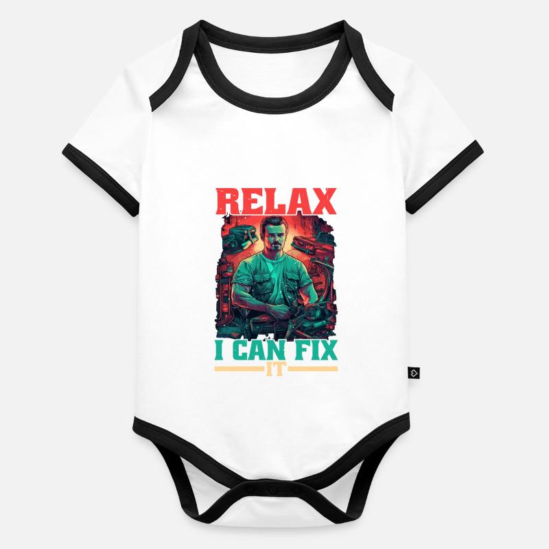 Relax I Can Fix It 17 Baby Bio-Kurzarm-Kontrastbody