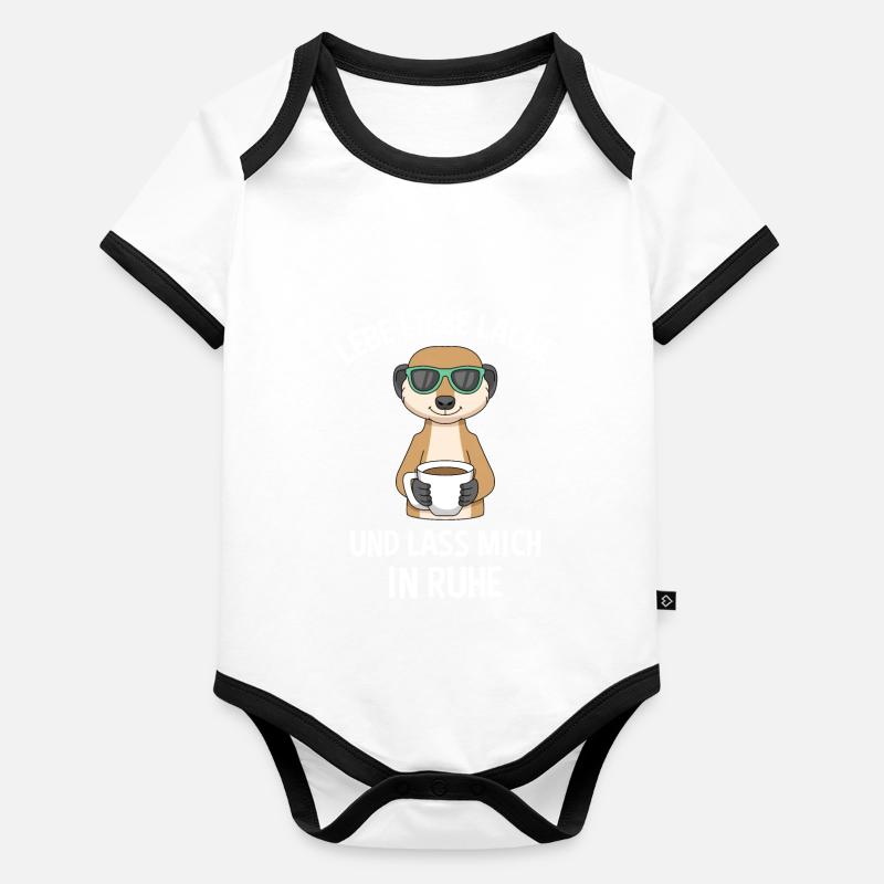 Lebe Liebe Lache & Lass Mich In Ruhe Erdmännchen Baby Bio-Kurzarm-Kontrastbody