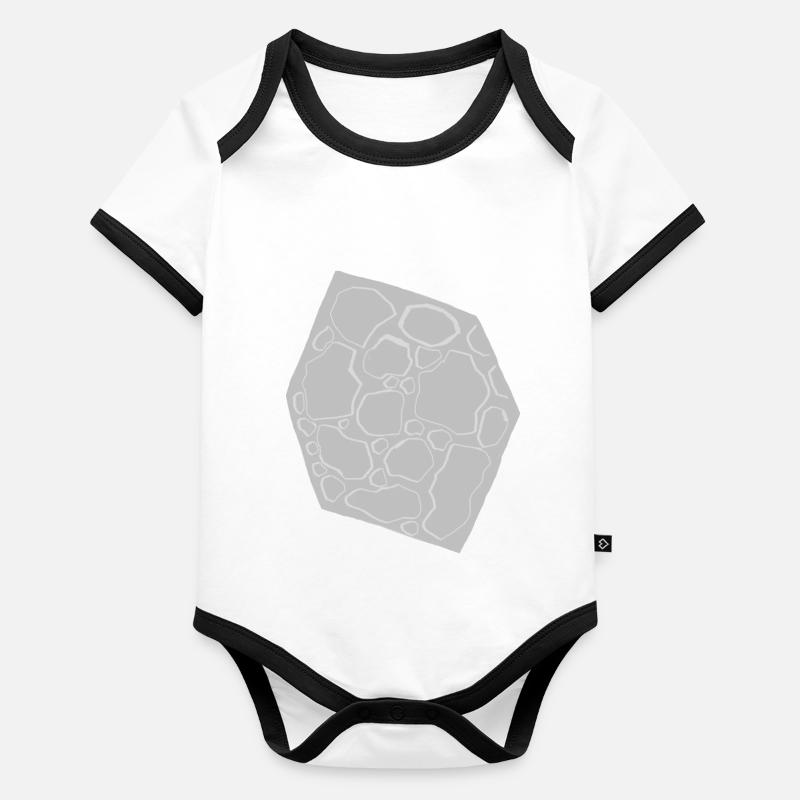 Lune cubique Body Bébé bio contrasté manches courtes