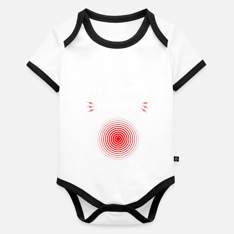 Mon ventre me fait mal à l’estomac Body Bébé bio contrasté manches courtes