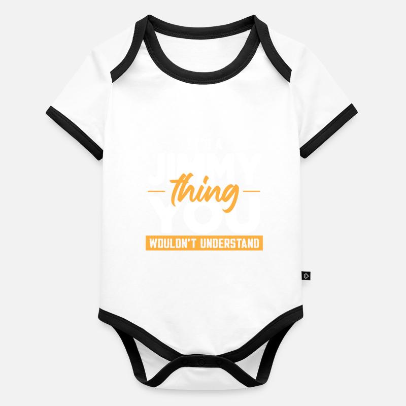 Es ist ein Jimmy-Ding Baby Bio-Kurzarm-Kontrastbody