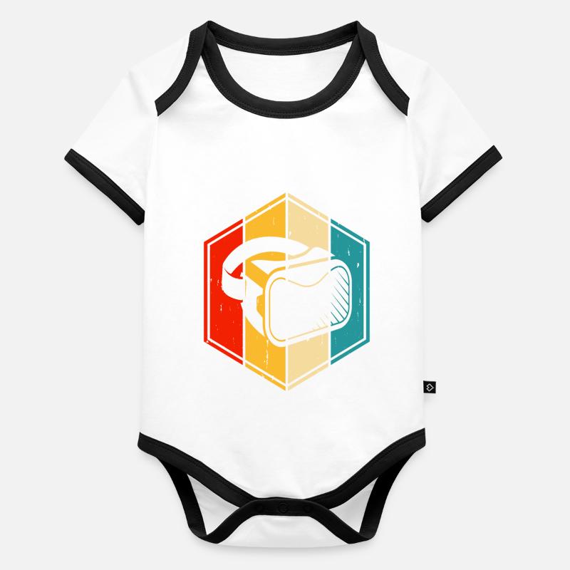 VR Virtual Reality Organic Baby Contrasting Bodysuit
