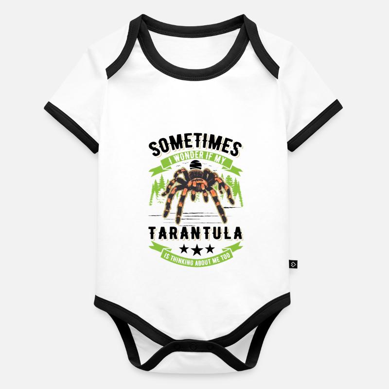 Tarantula Spider Tarantula Organic Baby Contrasting Bodysuit