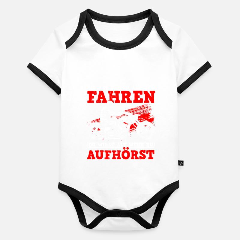 Motorradfahrer Biker Motorrad Geschenk Rentner Mot Baby Bio-Kurzarm-Kontrastbody