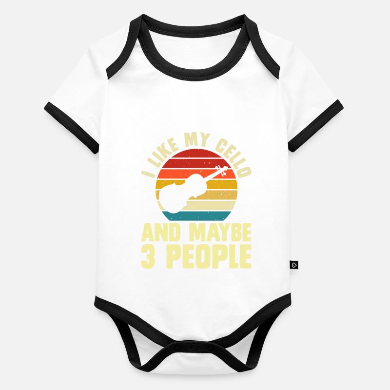 Violine Violinist Baby Bio-Kurzarm-Kontrastbody