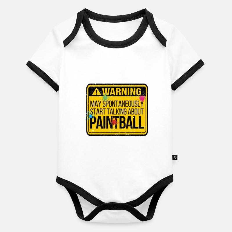 Warning can start spontaneously, about paintball Organic Baby Contrasting Bodysuit