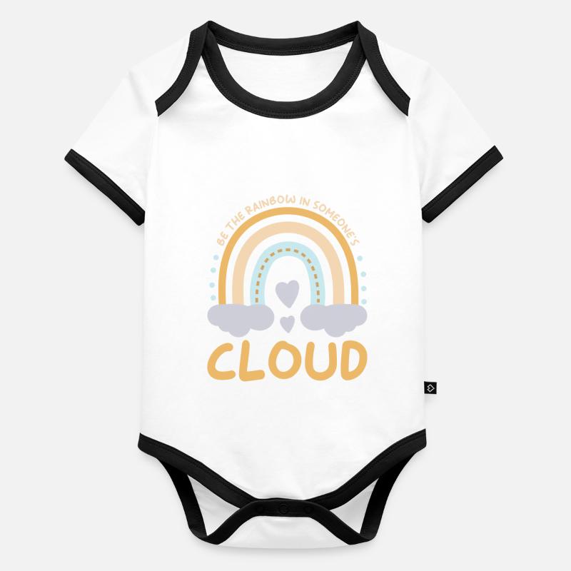 Sei Ein Regenbogen In Der Wolke Eines Anderen Baby Bio-Kurzarm-Kontrastbody