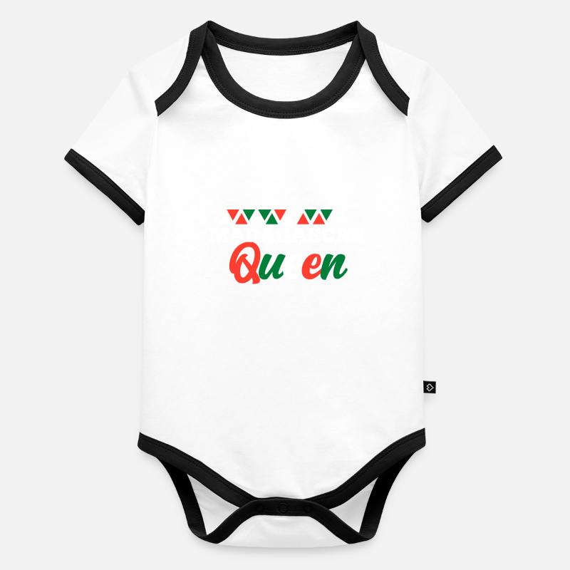 Madagaskar Baby Bio-Kurzarm-Kontrastbody