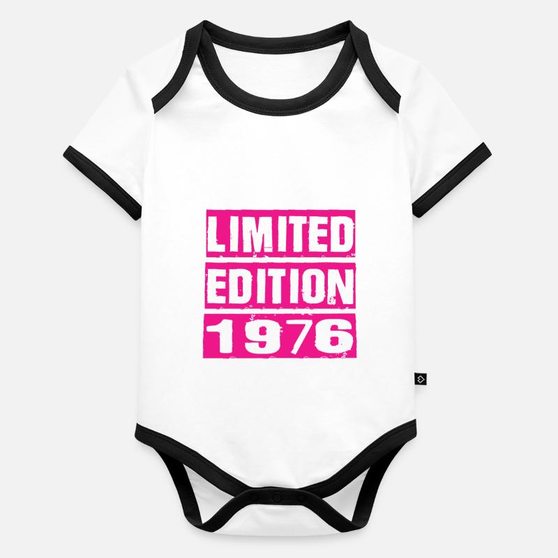 Édition limitée 1976 Body Bébé bio contrasté manches courtes