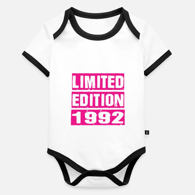 Édition limitée 1992 Body Bébé bio contrasté manches courtes