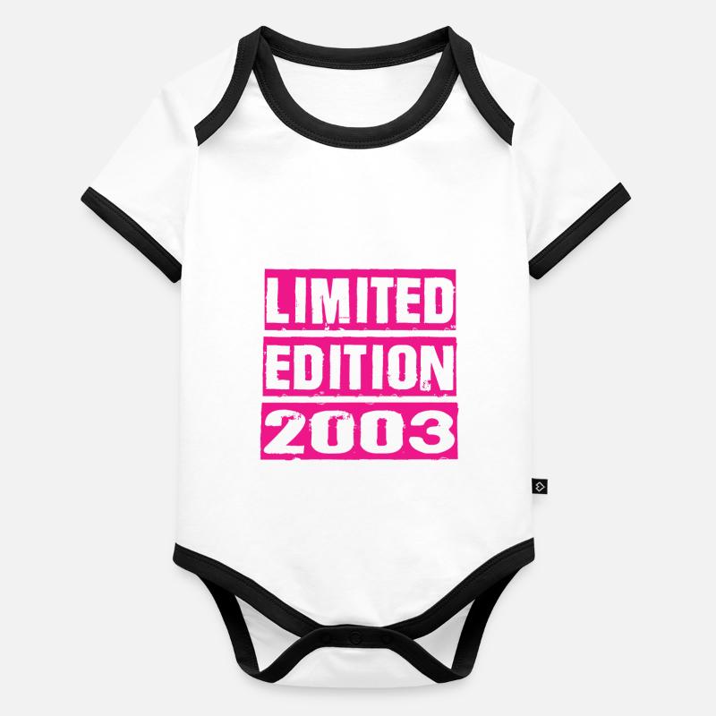 Édition limitée 2003 Body Bébé bio contrasté manches courtes