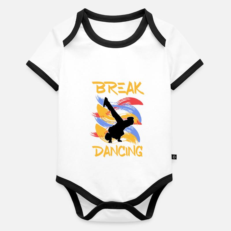 Breakdance Body Bébé bio contrasté manches courtes