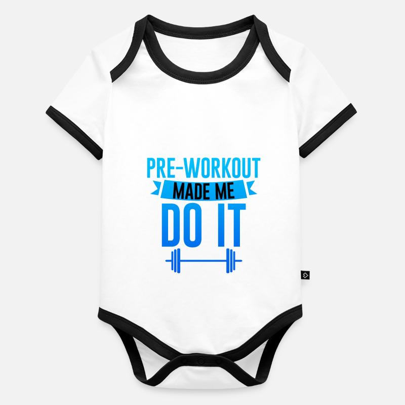 Pre-workout Made Me Do It 4 Baby Bio-Kurzarm-Kontrastbody