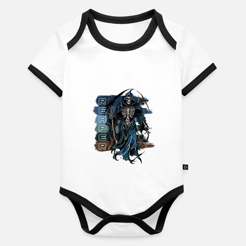 Faucheur de ténèbres Body Bébé bio contrasté manches courtes