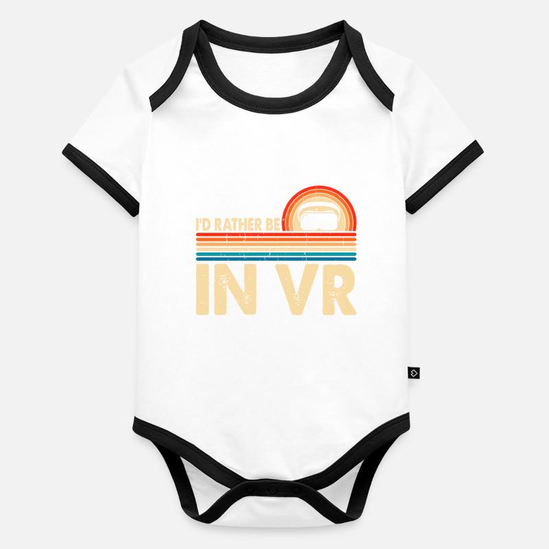 Réalité virtuelle VR Body Bébé bio contrasté manches courtes