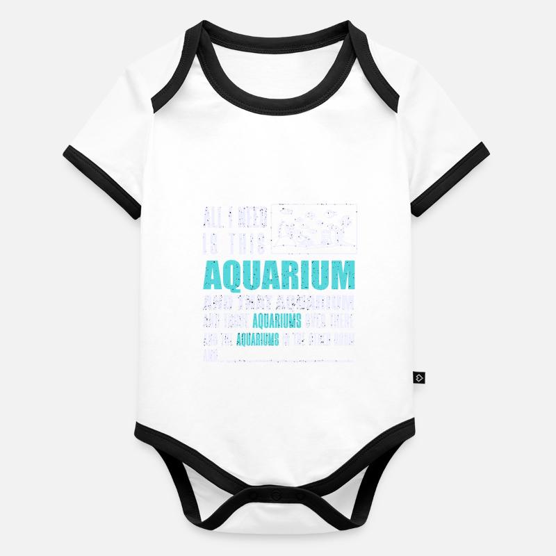 Aquarium Fish Gift Organic Baby Contrasting Bodysuit
