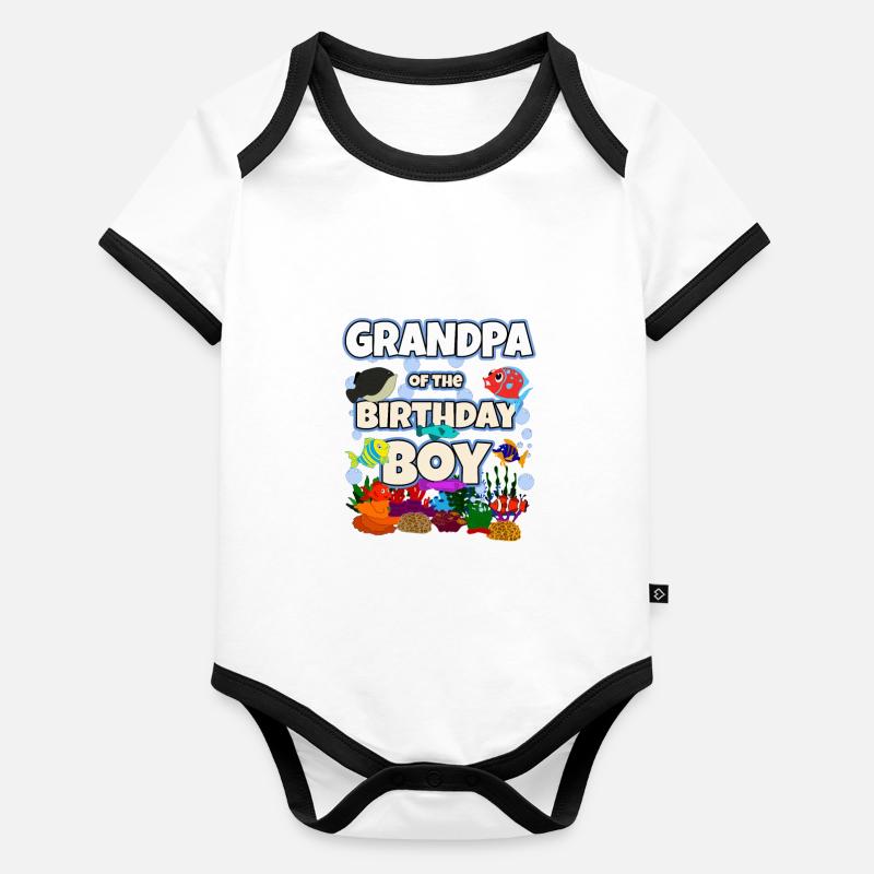 Aquarium Fish Gift Organic Baby Contrasting Bodysuit