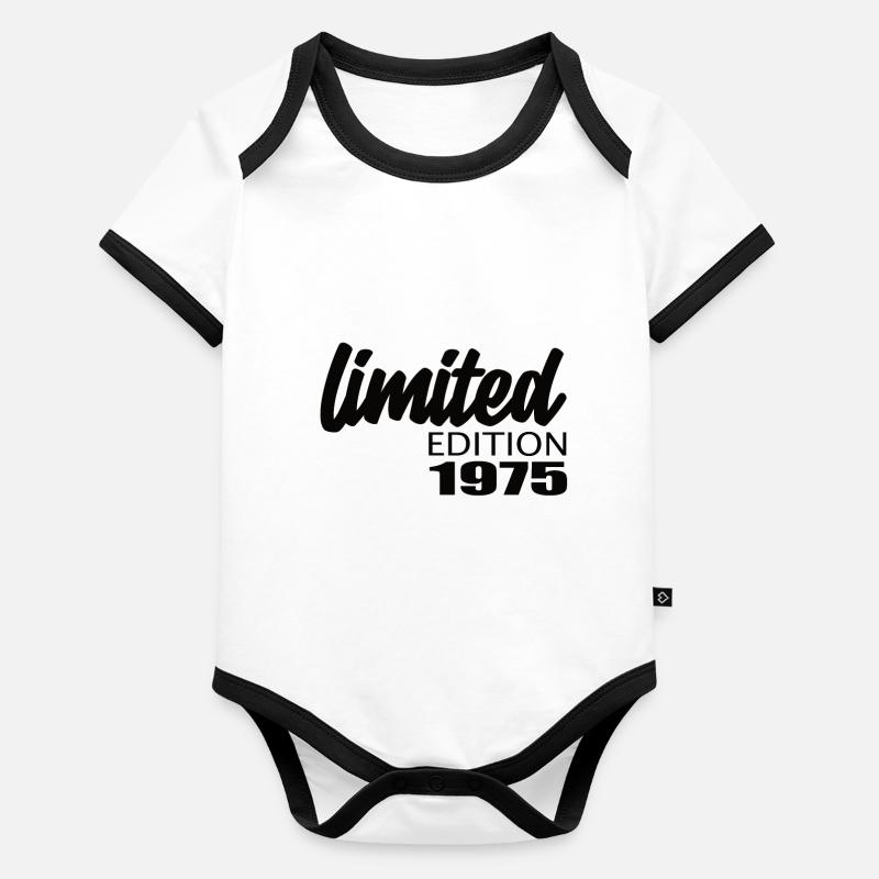 Édition limitée 1975 Body Bébé bio contrasté manches courtes