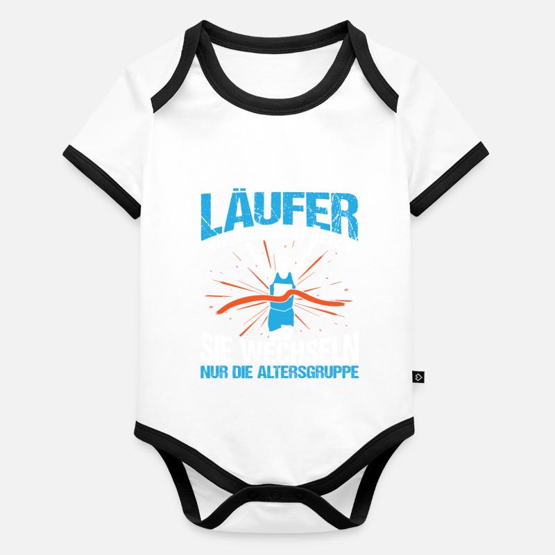 Joggen Läufer werden nicht älter Baby Bio-Kurzarm-Kontrastbody