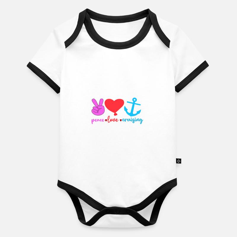 Cadeau de bateau de croisière Body Bébé bio contrasté manches courtes