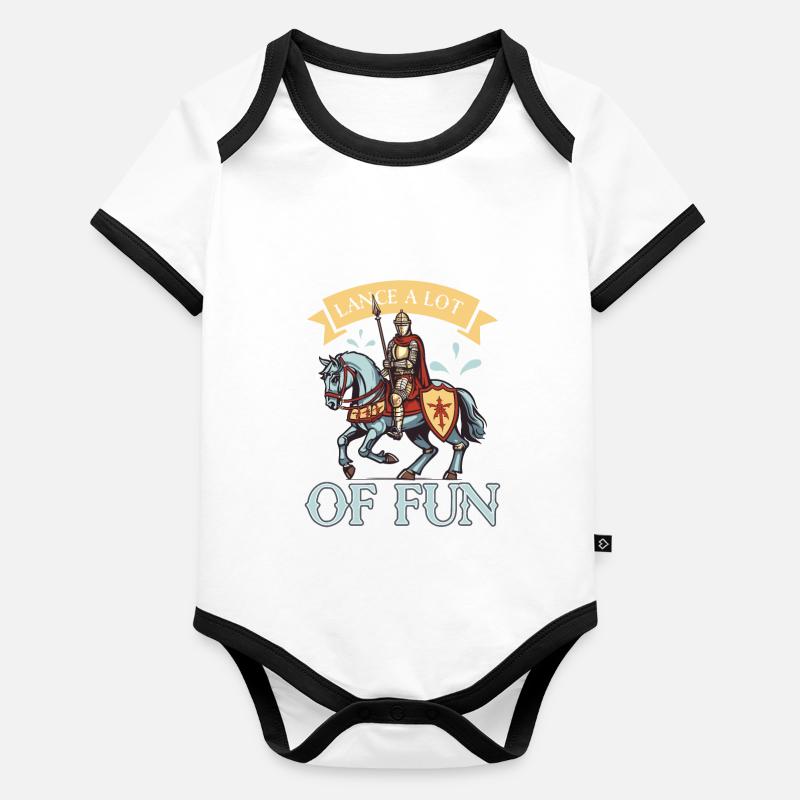 Chevalier Chevalier Armure Renaissance Médiévale Body Bébé bio contrasté manches courtes