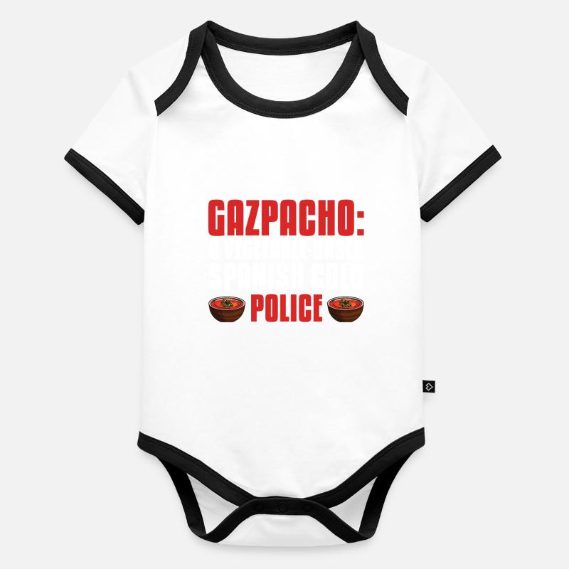 Gaspacho Body Bébé bio contrasté manches courtes