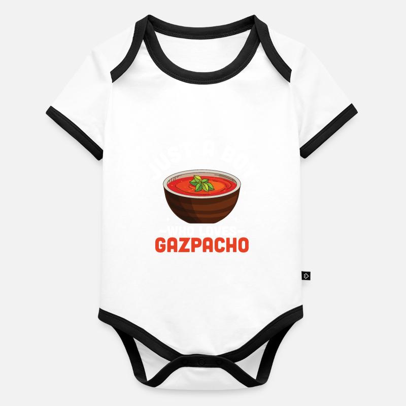Gaspacho Body Bébé bio contrasté manches courtes