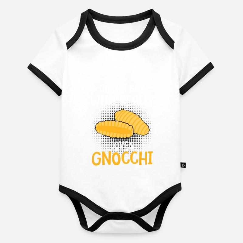 Gnocchis Body Bébé bio contrasté manches courtes