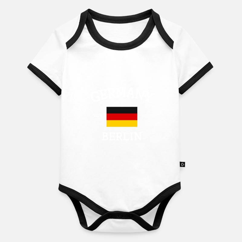 Allemagne Body Bébé bio contrasté manches courtes