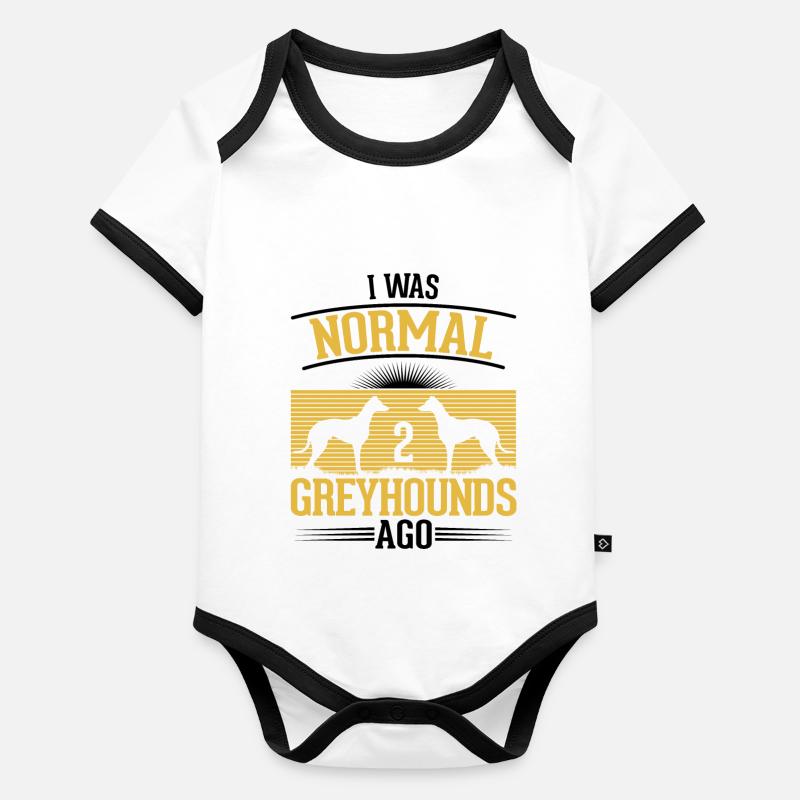 Windhund Geschenk Greyhound Galgo Baby Bio-Kurzarm-Kontrastbody