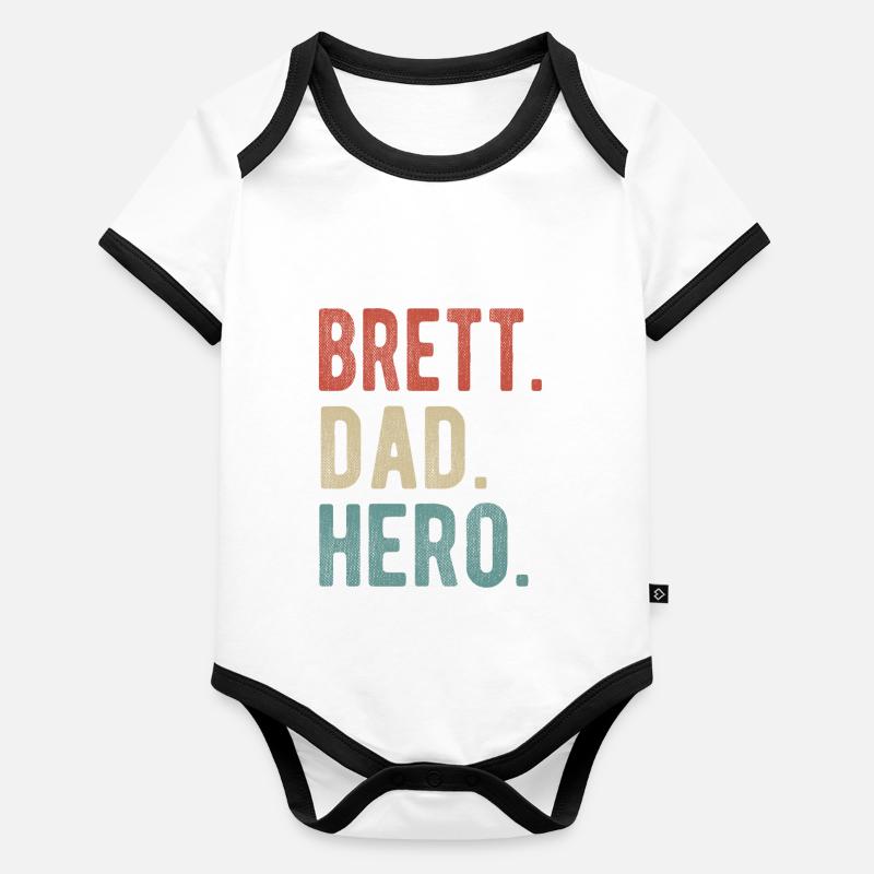 Brett Dad Held Baby Bio-Kurzarm-Kontrastbody