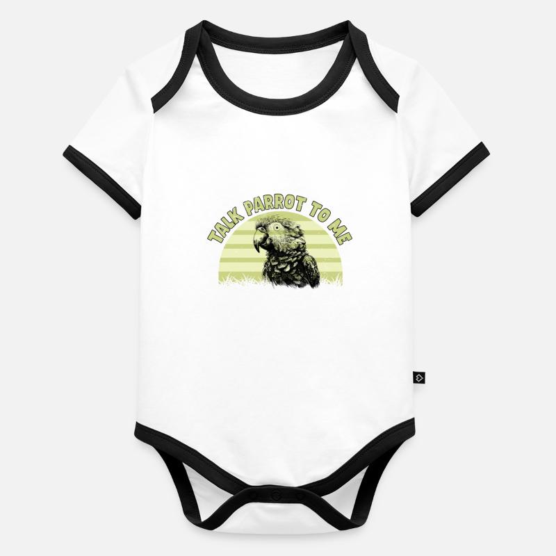 Perruche Perruche Oiseau Perruche Propriétaire Body Bébé bio contrasté manches courtes