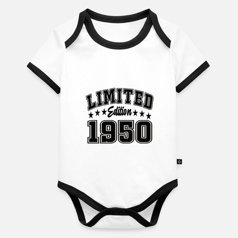 Édition limitée 1950 Body Bébé bio contrasté manches courtes