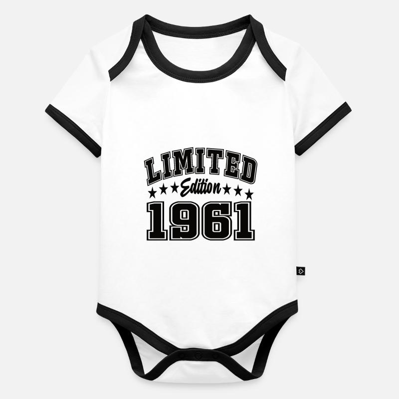 Édition limitée 1961 Body Bébé bio contrasté manches courtes