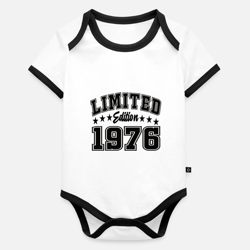 Édition limitée 1976 Body Bébé bio contrasté manches courtes