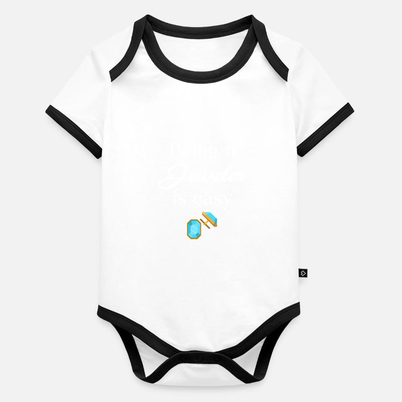 Juwelier Zu Sein Ist Einfach Diamanten Baby Bio-Kurzarm-Kontrastbody