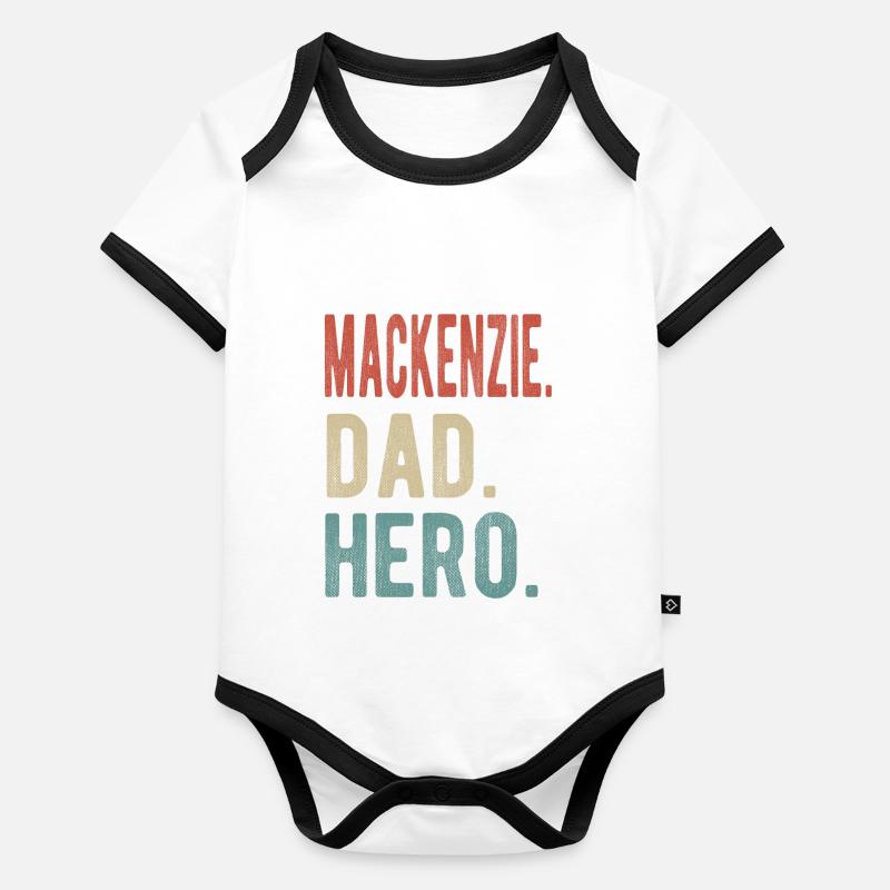 Mackenzie Papa Héros Body Bébé bio contrasté manches courtes