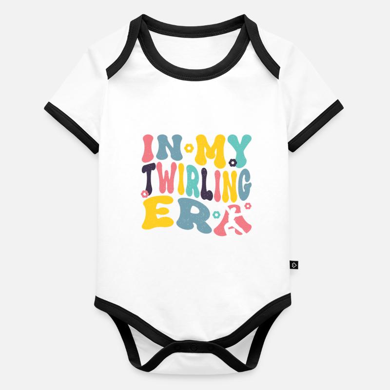 Baton Twirling Baton Twirler Gift Organic Baby Contrasting Bodysuit