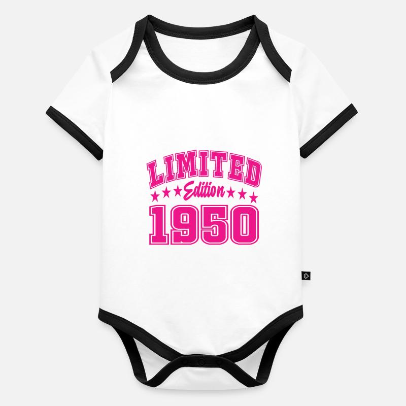 Édition limitée 1950 Body Bébé bio contrasté manches courtes